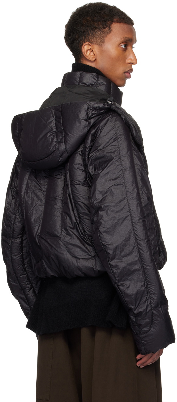 A. A. Spectrum Black Heated Down Jacket A. A. Spectrum