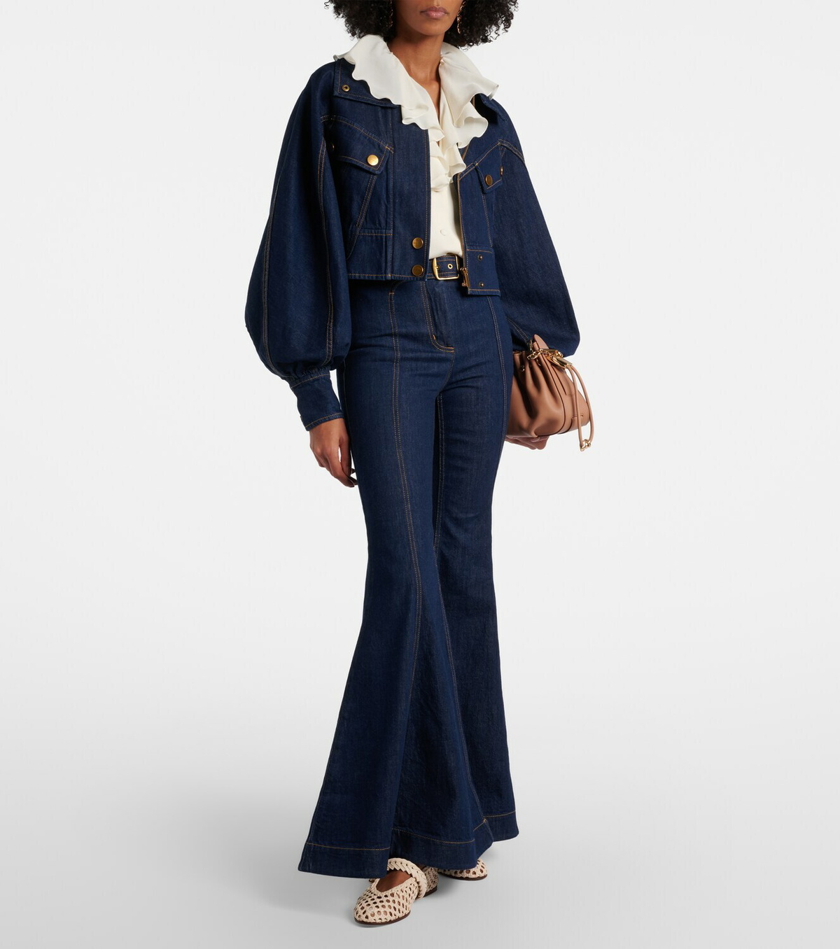 Zimmermann Luna belted flared jeans