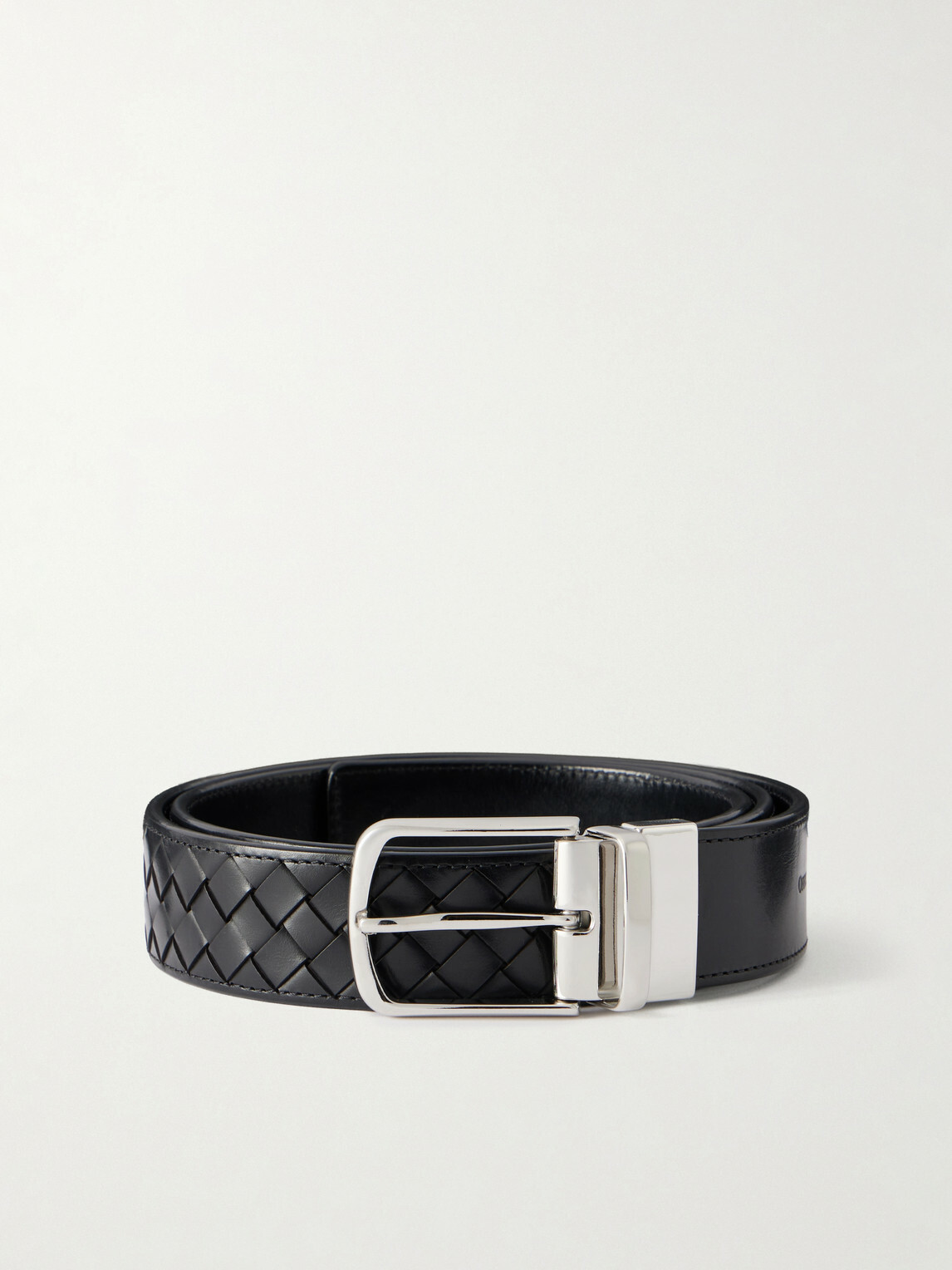 Officine Creative - 4cm Woven Leather Belt - Black
