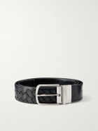 Officine Creative - 4cm Woven Leather Belt - Black