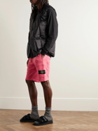 Stone Island - Straight-Leg Garment-Dyed Cotton-Jersey Drawstring Shorts - Pink