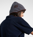 Miu Miu Striped knitted cotton hat