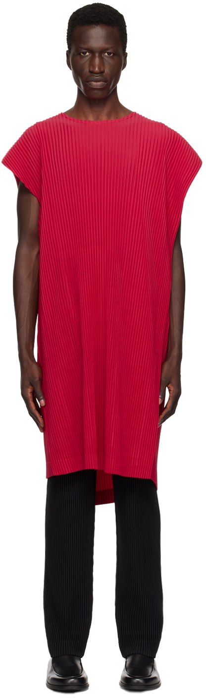 トップス HOMMEPLISSE ISSEYMIYAKE Rectangle HOMME PLISSÉ ISSEY MIYAKE Blue Rectangle Tank Top Homme