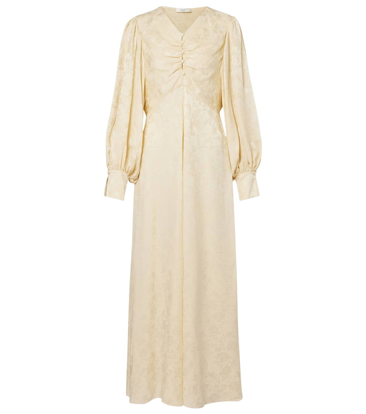 Photo: Chloé Gathered silk jacquard maxi dress