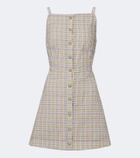 Markarian Skye plaid seersucker minidress