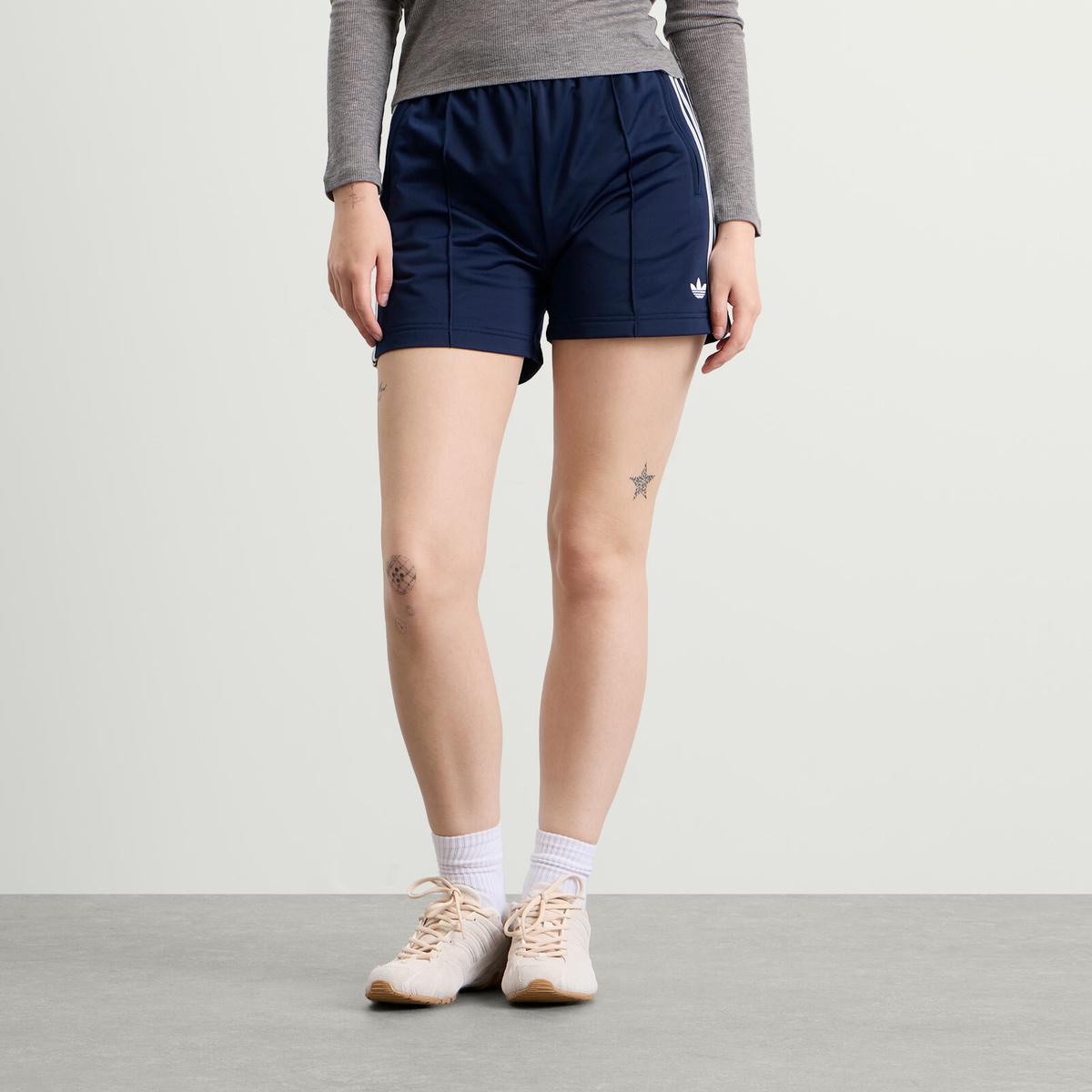 Adidas Women's Firebird Short in Night Indigo/White
