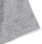 Kingsman - Contrast-Tipped Mélange Cotton and Cashmere-Blend Jersey T-Shirt - Gray
