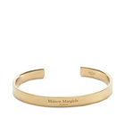 Maison Margiela Men's Text Logo Bangle in Gold