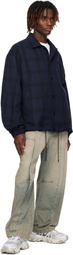 Juun.J Blue Washed Curved Jeans