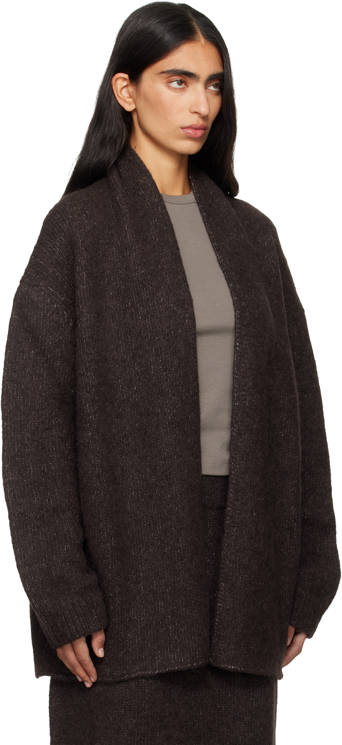 Lauren Manoogian Brown Loft Shawl Cardigan
