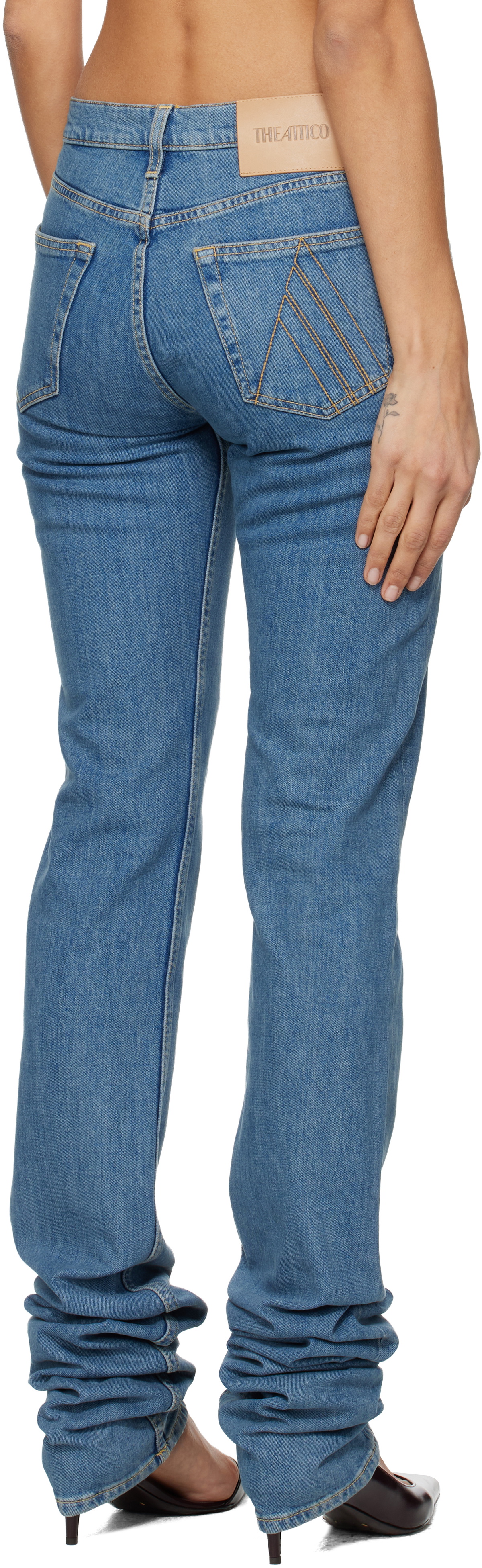 The Attico Blue Long Jeans