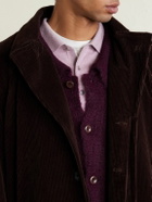 The Elder Statesman - Thistle Alpaca-Blend Cardigan - Burgundy