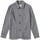 Portuguese Flannel Men's Labura Flannel Chore Jacket in Grey