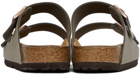 Birkenstock Taupe Birkibuc Arizona Sandals