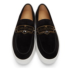 Christian Louboutin Black Suede Amiralou Loafers