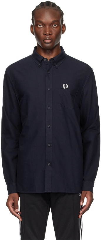 Photo: Fred Perry Navy Button Shirt