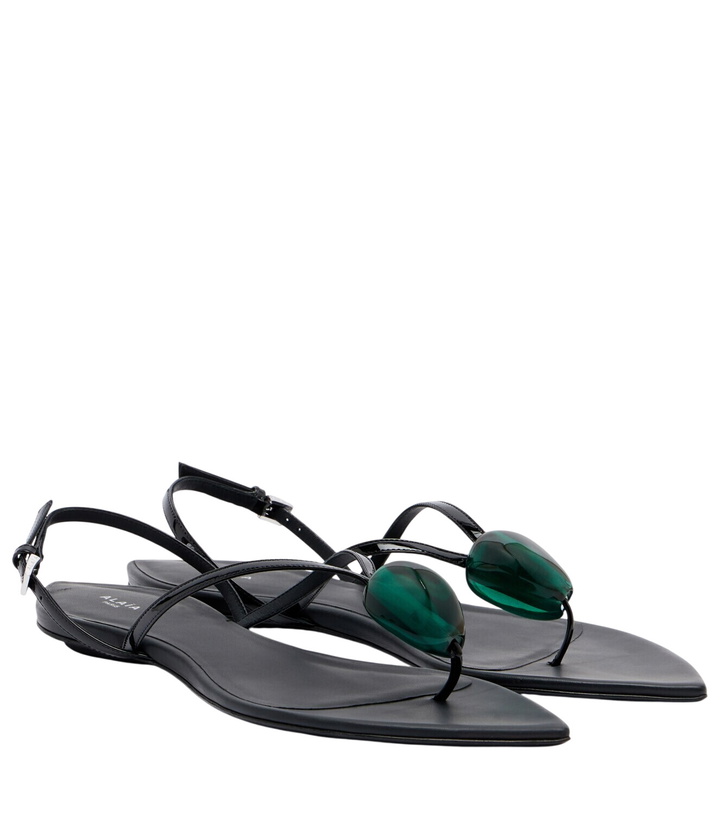 Photo: Alaïa Invisible embellished leather sandals