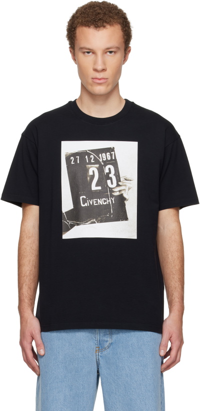 Photo: Givenchy Black Clapperboard Print T-shirt