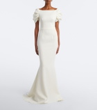 Safiyaa Bridal Ivon draped crêpe gown