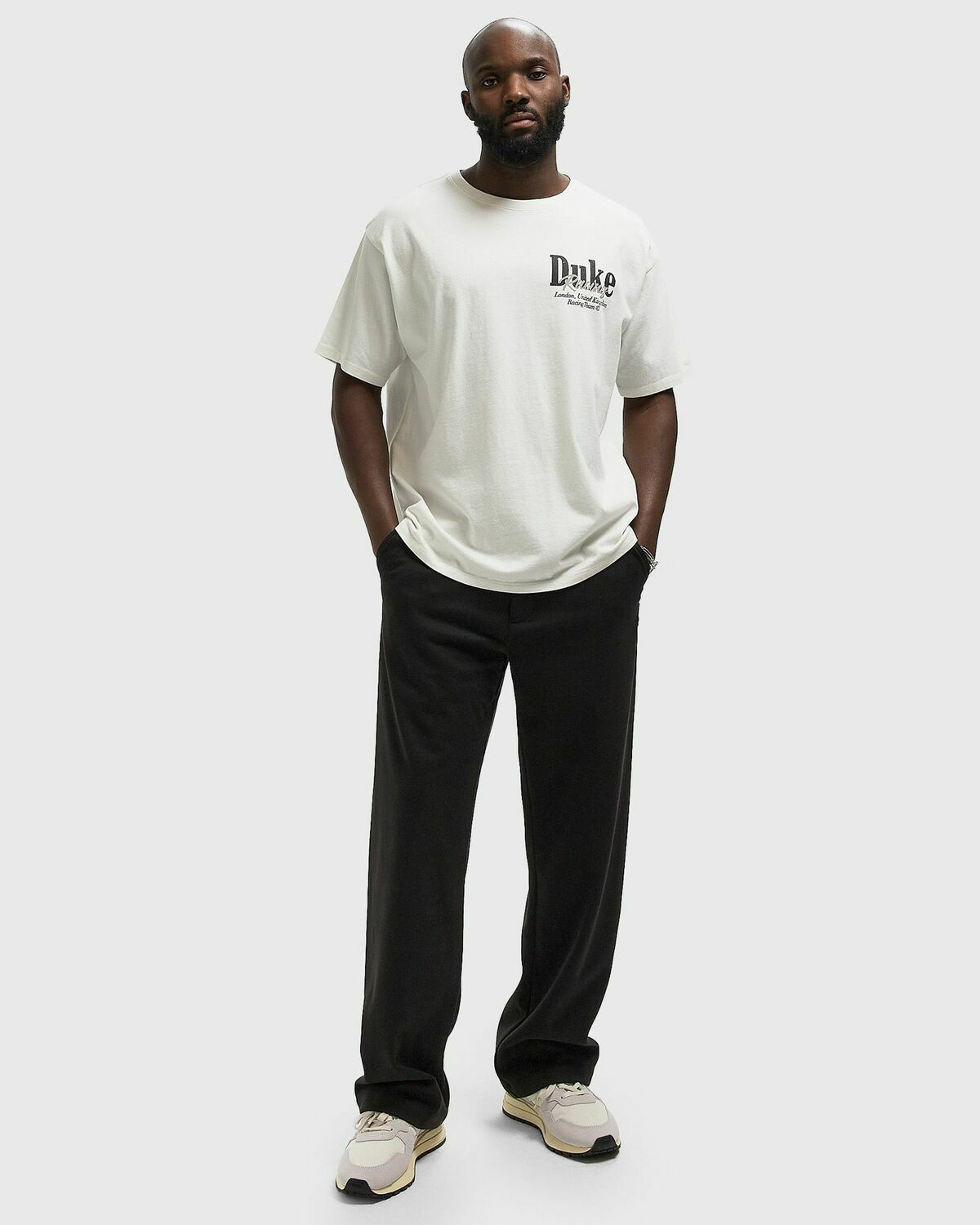 Duke & Dexter DR3 Grey Pit Stop Tee White Mens Shortsleefe