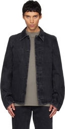 Rier Black Faded Denim Jacket
