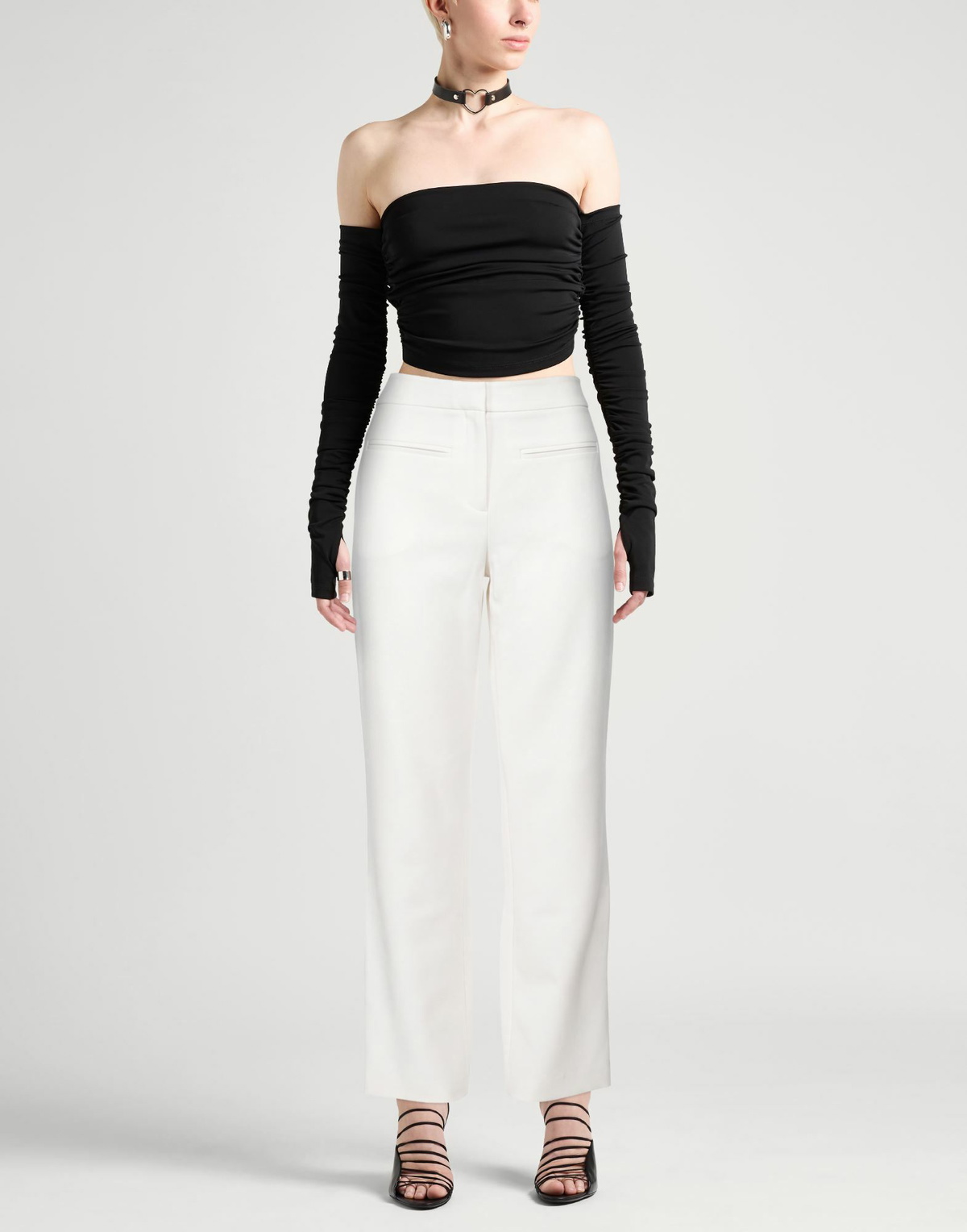 Courrèges Womens Pants Cream