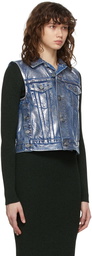 GANNI Indigo & Silver Denim Vest