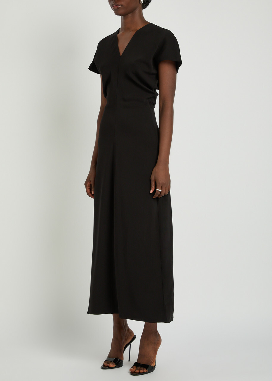 Anine Bing Zadig Stretch-crepe Midi Dress Black