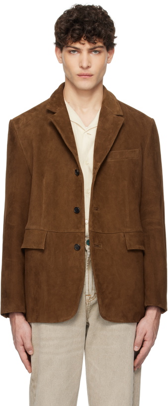 Photo: Tonywack Brown Suede Tailored Leather Jacket