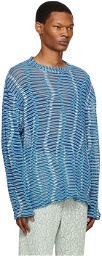 VITELLI Blue Crewneck Sweater
