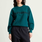 No Problemo Women's Reverse Fleece Sweatshirt in Teal