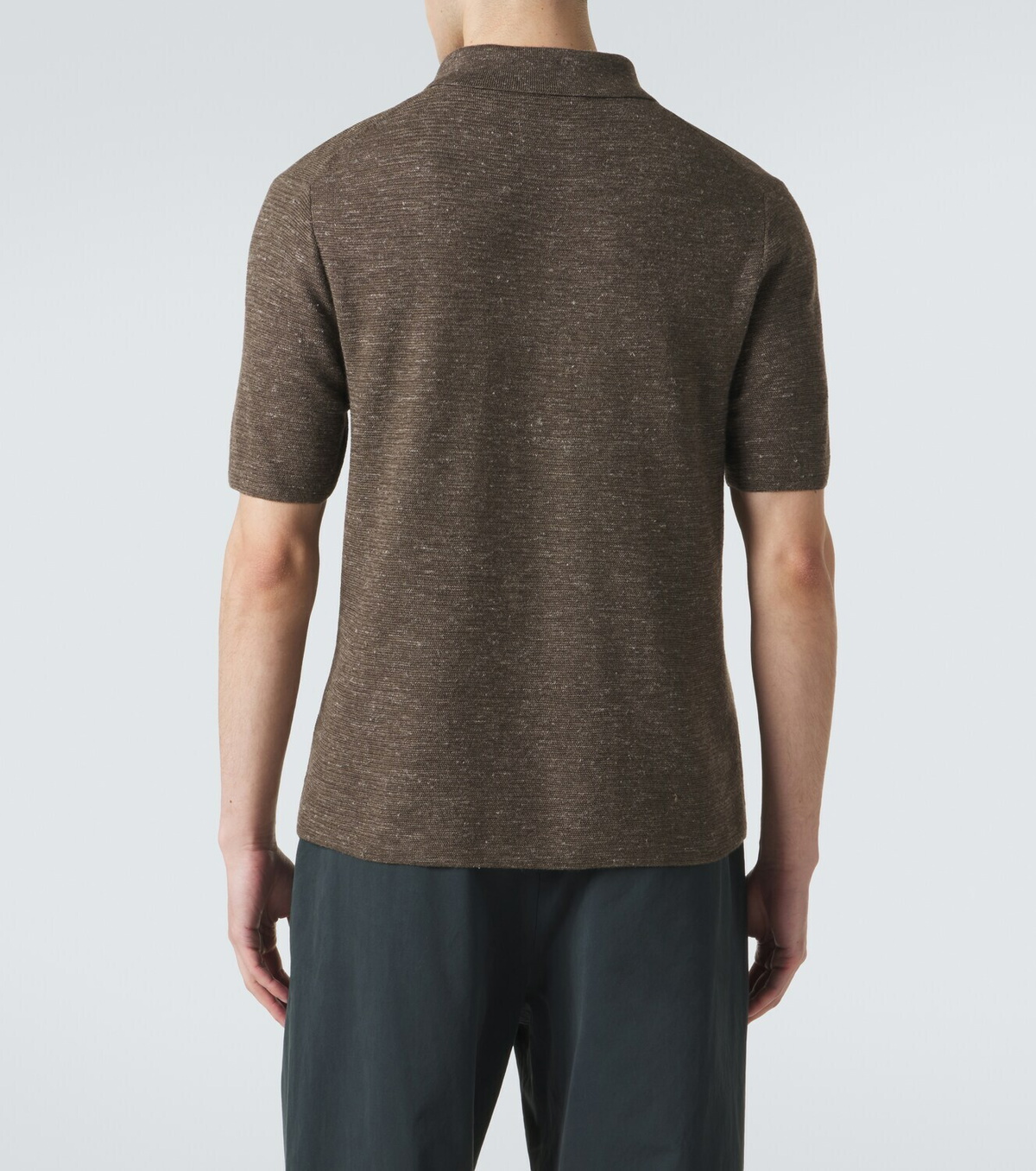 The Row Ravi silk, cashmere, and linen polo shirt