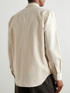 De Bonne Facture - Cotton and Hemp-Blend Gabardine Shirt - Neutrals
