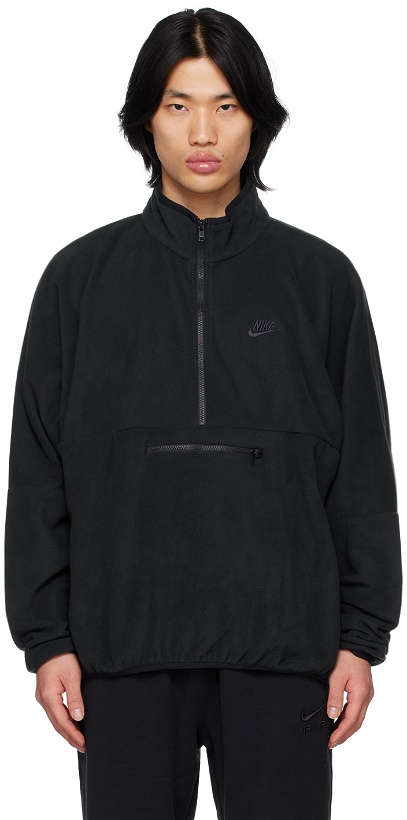 Photo: Nike Black Half-Zip Sweater