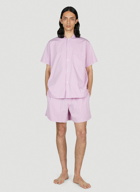 Tekla - Skagen Stripes Shorts in Pink