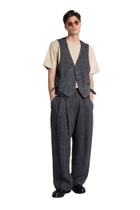Ziggy Chen Pants In Blue Linen