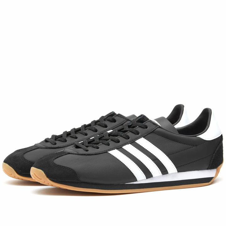 Photo: Adidas Men's Country OG Sneakers in Core Black/White