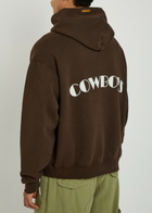 Cherry Los Angeles Cowboys Printed Hooded Cotton Sweatshirt Brown