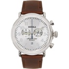 Shinola Silver and Brown The Runwell 47mm Watch