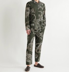 DESMOND & DEMPSEY - Printed Cotton-Poplin Pyjama Set - Green