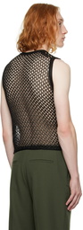 Dion Lee Black Metallic Tank top