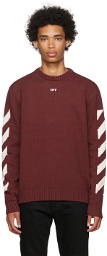 Off-White Burgundy Arrow Sweater