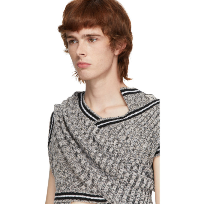 Y/Project Grey Upside Down V-Neck Pullover Y/Project