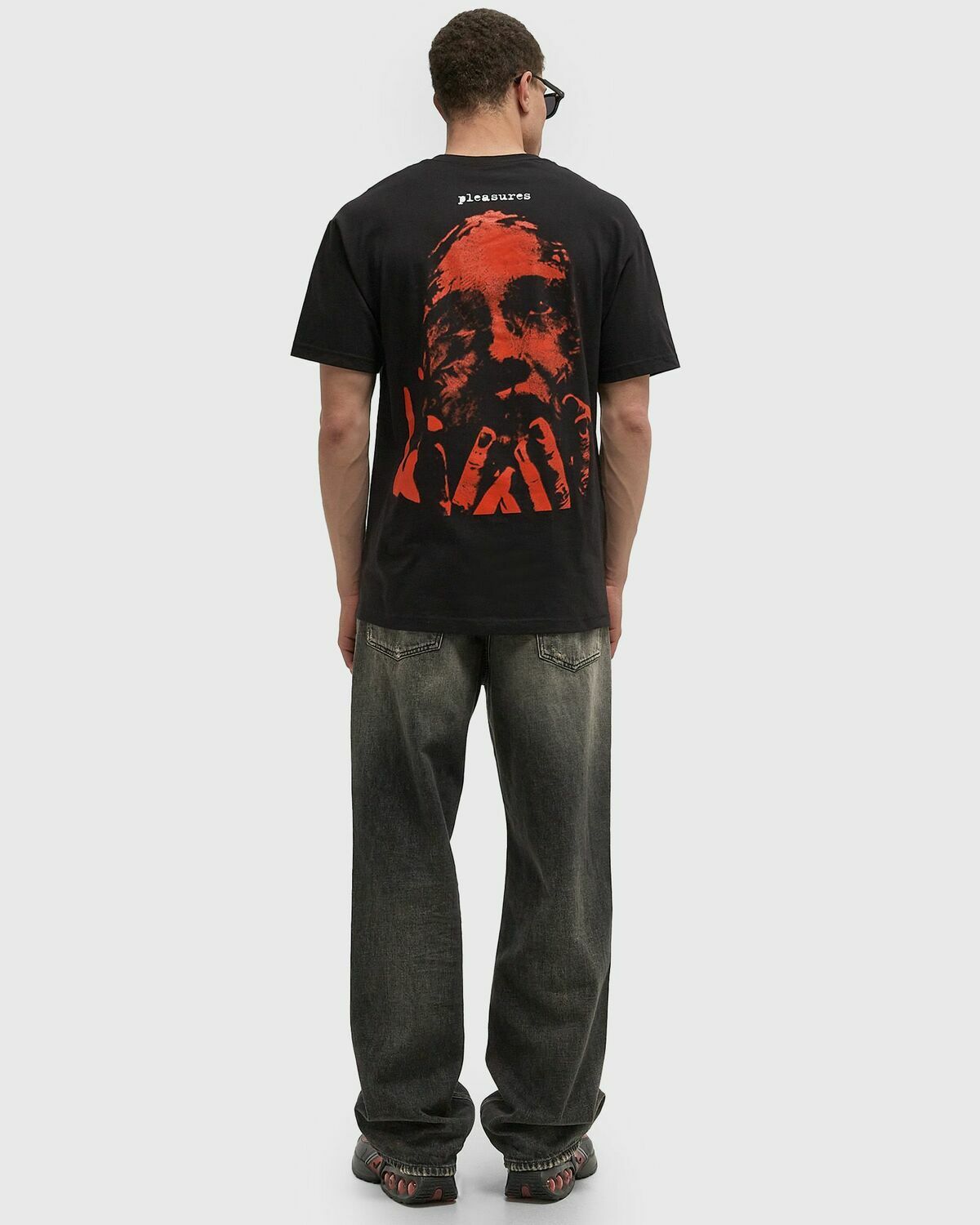 Pleasures X SLIPKNOT FACE TEE Black Mens Shortsleefe
