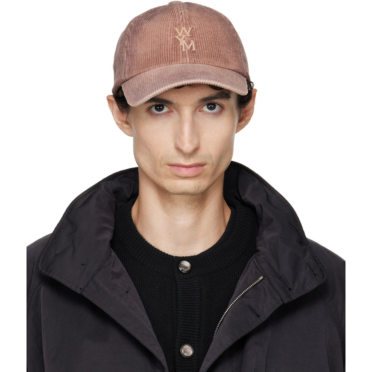 WOOYOUNGMI Pink Corduroy Denim Logo Ball Cap