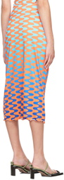 FENSI SSENSE Exclusive Orange & Blue Midi Skirt