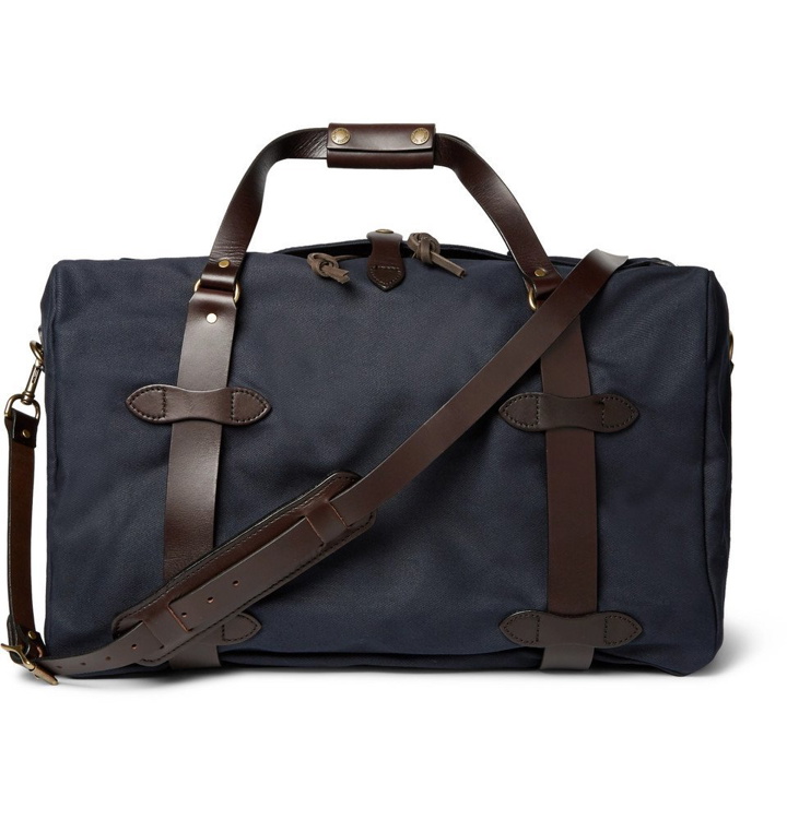 Photo: Filson - Leather-Trimmed Twill Duffle Bag - Men - Navy