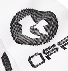 Off-White - Logo-Intarsia Stretch-Cotton Socks - White