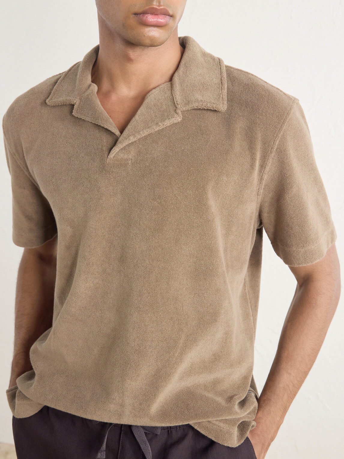 Orlebar Brown - Cotton-Terry Polo-Shirt - Brown