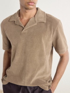 Orlebar Brown - Cotton-Terry Polo-Shirt - Brown